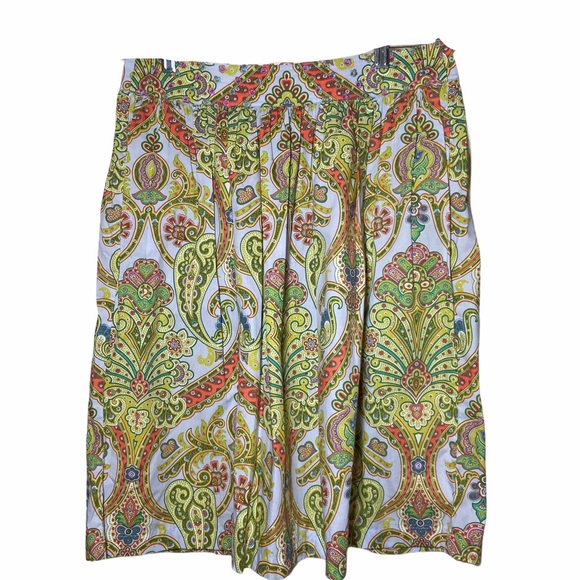 Robert Graham Pleated Shirt Cotton Skirt Pockets S - Picture 1 of 9